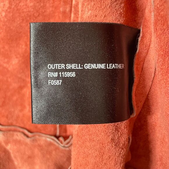 Vintage Pink Suede Leather Jacket Size 10 Peplum Western Cowgirl Mod Indie - Picture 10 of 11